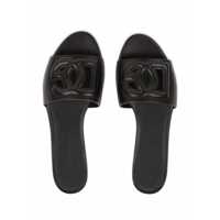 Balerini Dama - Balerini Dolce & Gabbana Black Leather Mules With Logo Black Femei (BM 19351176) - B-mall.ro