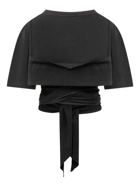 Tricouri DSQUARED2 DSQUARED2 Black T-Shirt With Logo And Knot Dsquared2 Black Femei (BM 19351179) 2