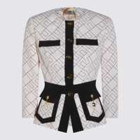 Sacouri Elisabetta Franchi White And Black Blazer Femei