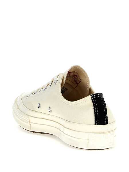 Sneakers Comme des Garons Comme Des Garons Play Chucky Taylor 70 Small Red Heart Low Top Sneakers. Shoes WHITE Femei (BM 19351449) 3