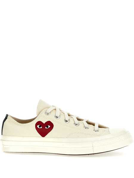 Sneakers Comme des Garons Comme Des Garons Play Chucky Taylor 70 Small Red Heart Low Top Sneakers. Shoes WHITE Femei (BM 19351449) 1