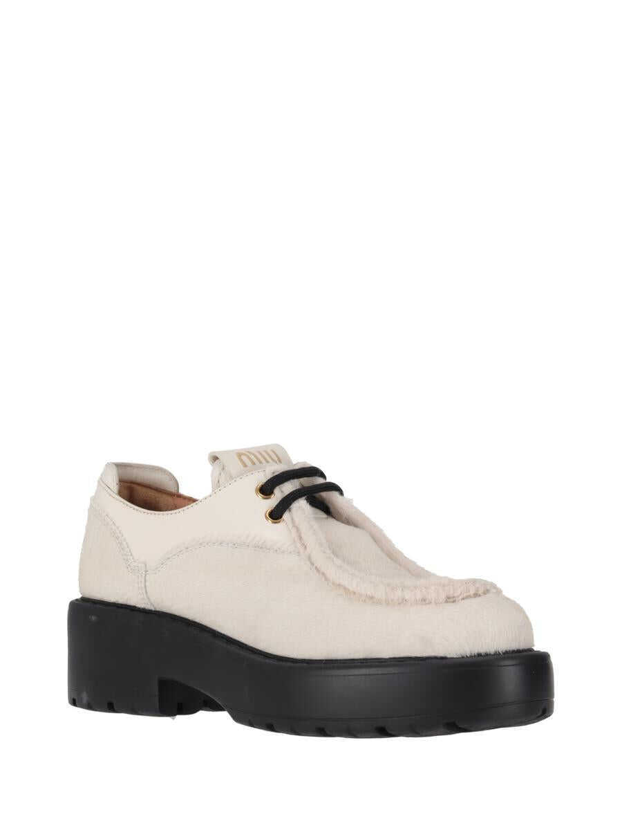 Pantofi Miu Miu Miu Miu Allacciate Vit.Cavallino Beige Femei (BM 19351716) 2