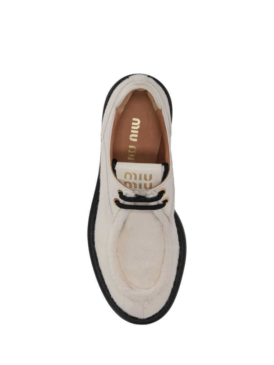 Pantofi Miu Miu Miu Miu Allacciate Vit.Cavallino Beige Femei (BM 19351716) 3