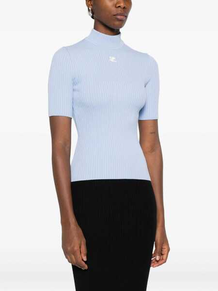 Pulovere COURRGES Courrges Reedition Knit Ss Jumper Clothing 7005 SKY Femei (BM 19351971) 3