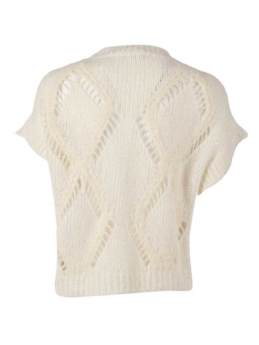 Pulovere ANTONELLI Antonelli Girocoll WHITE Femei (BM 19351977) 2