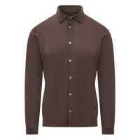 Tricouri Polo Filippo De Laurentiis Brown Filippo De Laurentiis Long Sleeve Polo Shirt Barbati