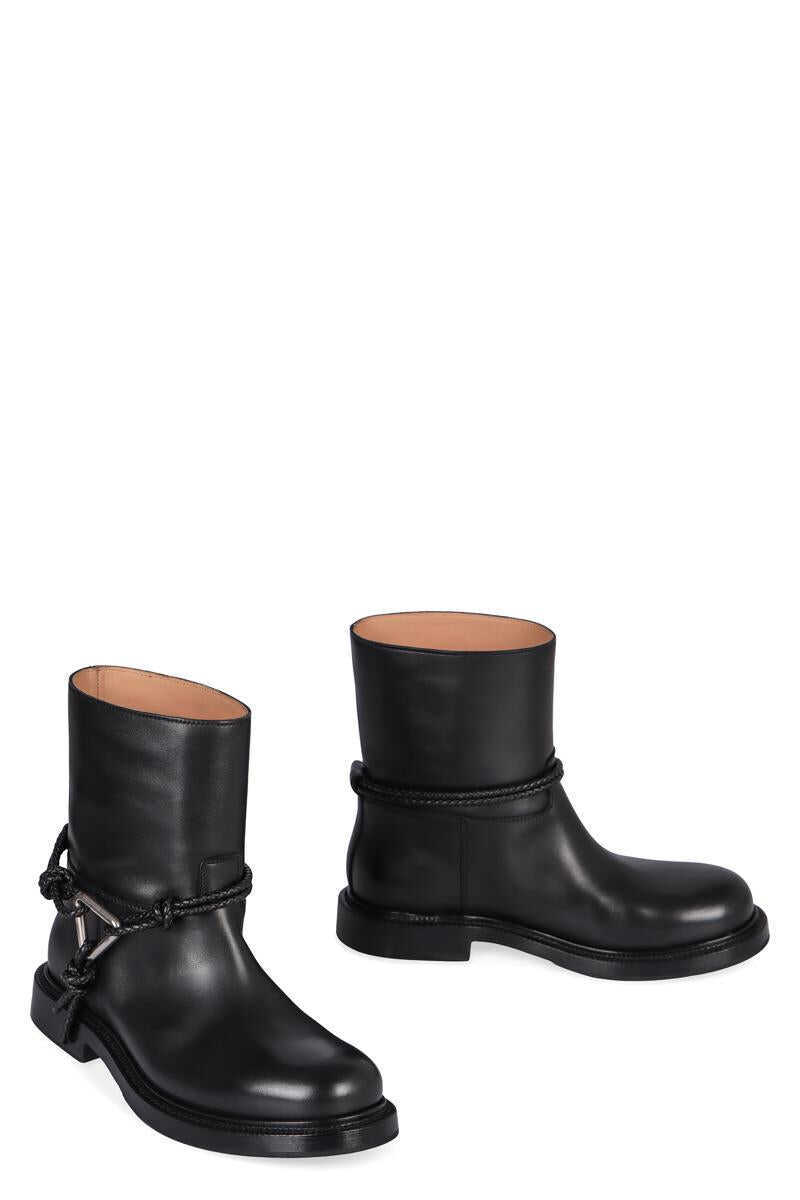 Bocanci Bottega Veneta Bottega Veneta James Leather Boots Black Femei (BM 19352457) 3