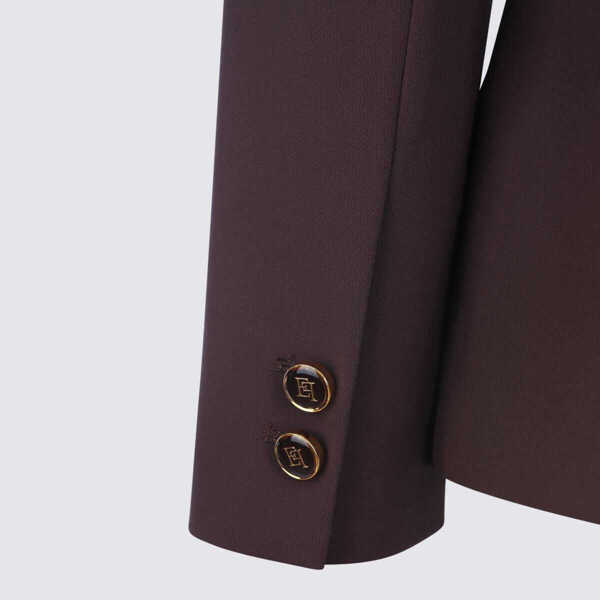 Sacouri Elisabetta Franchi Elisabetta Franchi Merlot Double Breasted Blazer Red Femei (BM 19352646) 4