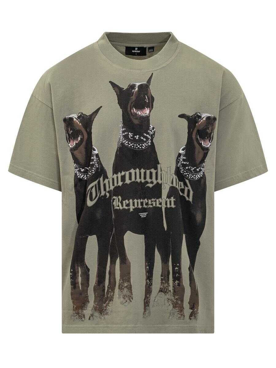 Tricouri REPRESENT Represent Represent T-Shirt With Doberman Print GREEN Barbati (BM 19352721) 1