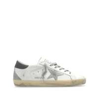 Sneakers White Low Top Sneakers With Star Patch In Vintage Leather Woman Femei