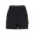 Elisabetta Franchi Black Shorts With Metallic Pendant And Patch Pockets In Fabric Woman Black