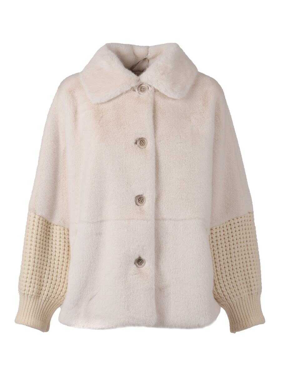 Paltoane Diego M Diego M Coat WHITE Femei (BM 19353048) 1