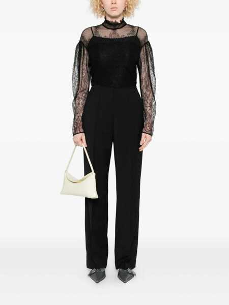 Bluze TWINSET Twinset Black Blouse With Lace Black Femei (BM 19353489) 2