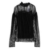 Bluze TWINSET Twinset Black Blouse With Lace