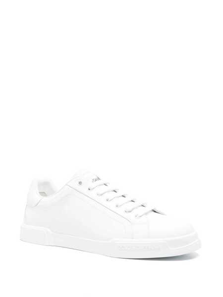 Sneakers Dolce & Gabbana Portofino Light White Sneakers With Logo Patch On The Tongue And Tonal Logo Lettering On The Heel In Leather Man WHITE... (BM 19354035) 2