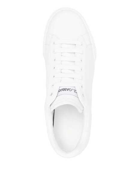 Sneakers Dolce & Gabbana Portofino Light White Sneakers With Logo Patch On The Tongue And Tonal Logo Lettering On The Heel In Leather Man WHITE... (BM 19354035) 4