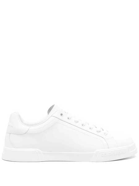 Sneakers Dolce & Gabbana Portofino Light White Sneakers With Logo Patch On The Tongue And Tonal Logo Lettering On The Heel In Leather Man WHITE... (BM 19354035) 1