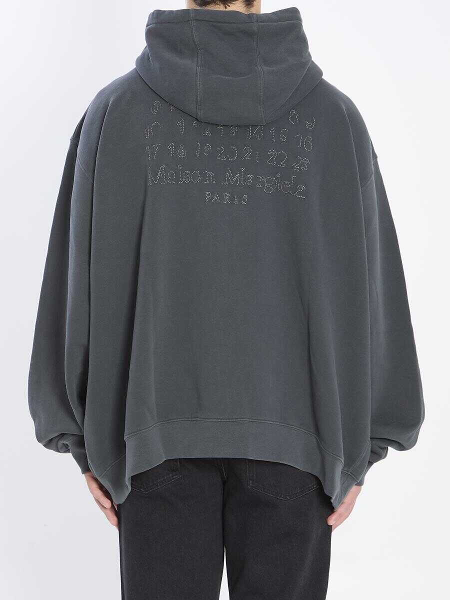 Bluze de trening Maison Margiela Hoodie With Numeric Logo GREY Barbati (BM 19354125) 4