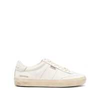 Sneakers Golden Goose 'Soul-Star' White Low Top Sneakers With Metallic Heel Tab In Leather Man