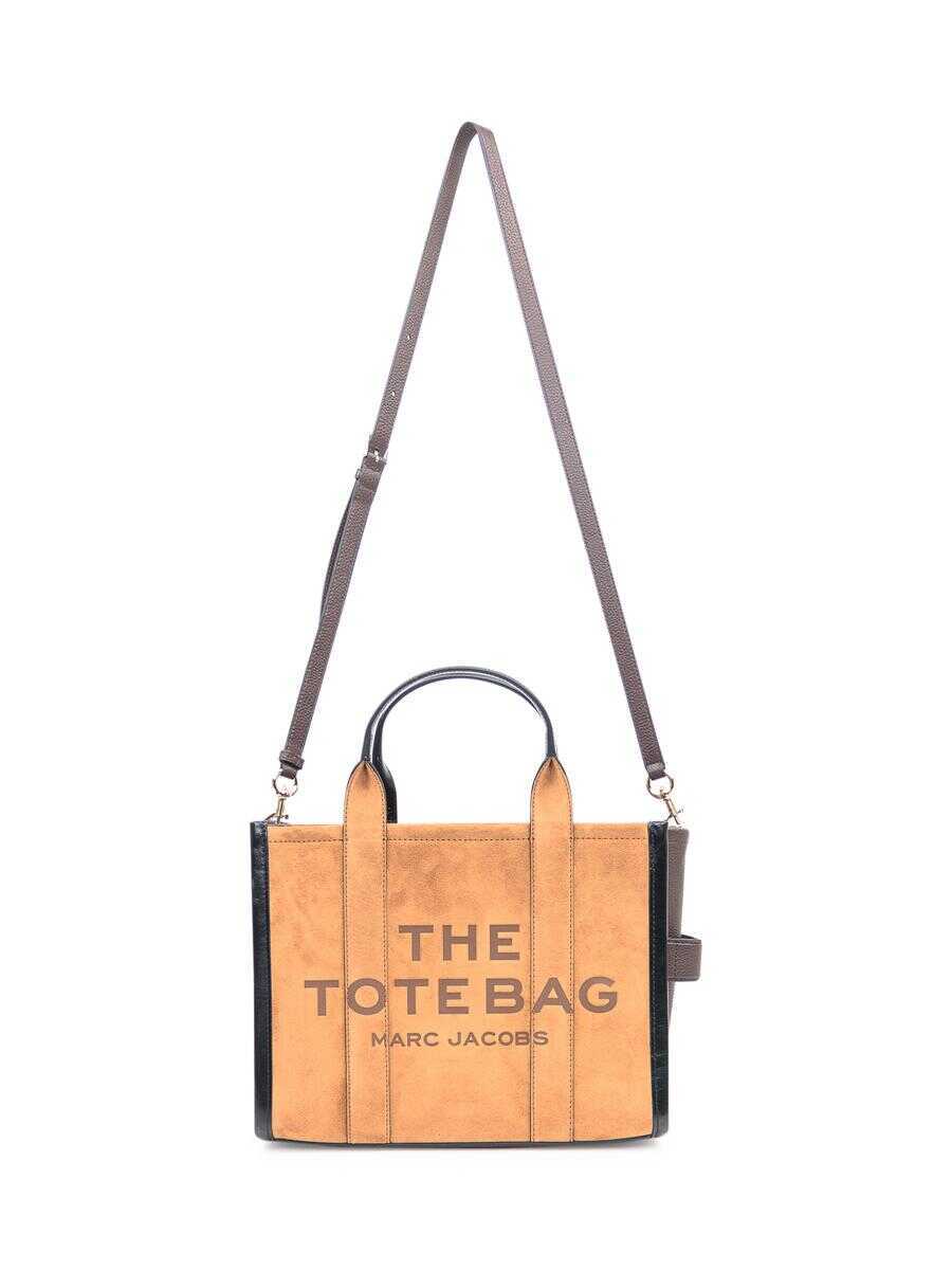 Genti de mana Marc Jacobs Marc Jacobs Marc Jacobs The Medium Tote Leather And Suede Bag BROWN Femei (BM 19354461) 2