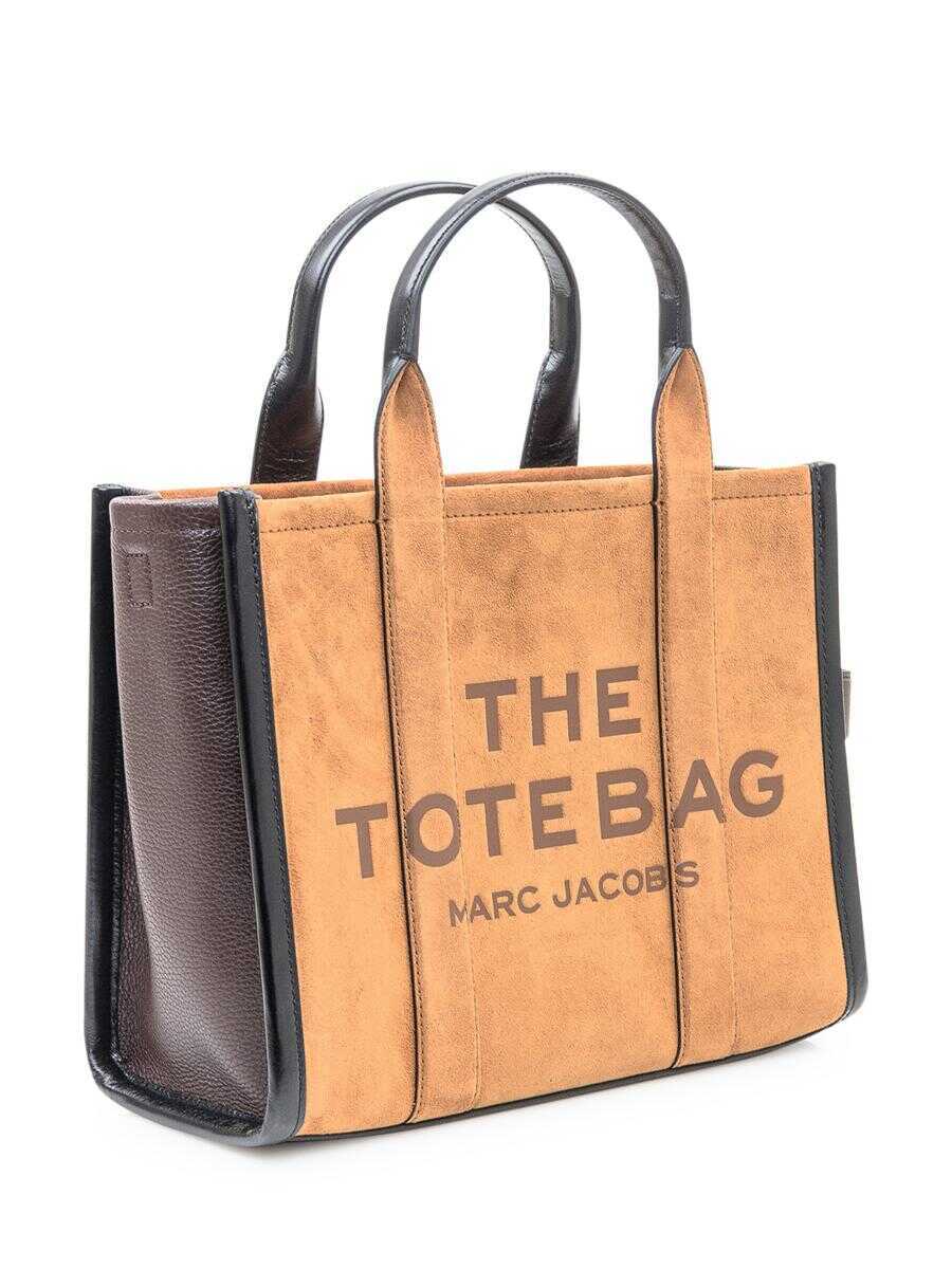 Genti de mana Marc Jacobs Marc Jacobs Marc Jacobs The Medium Tote Leather And Suede Bag BROWN Femei (BM 19354461) 3