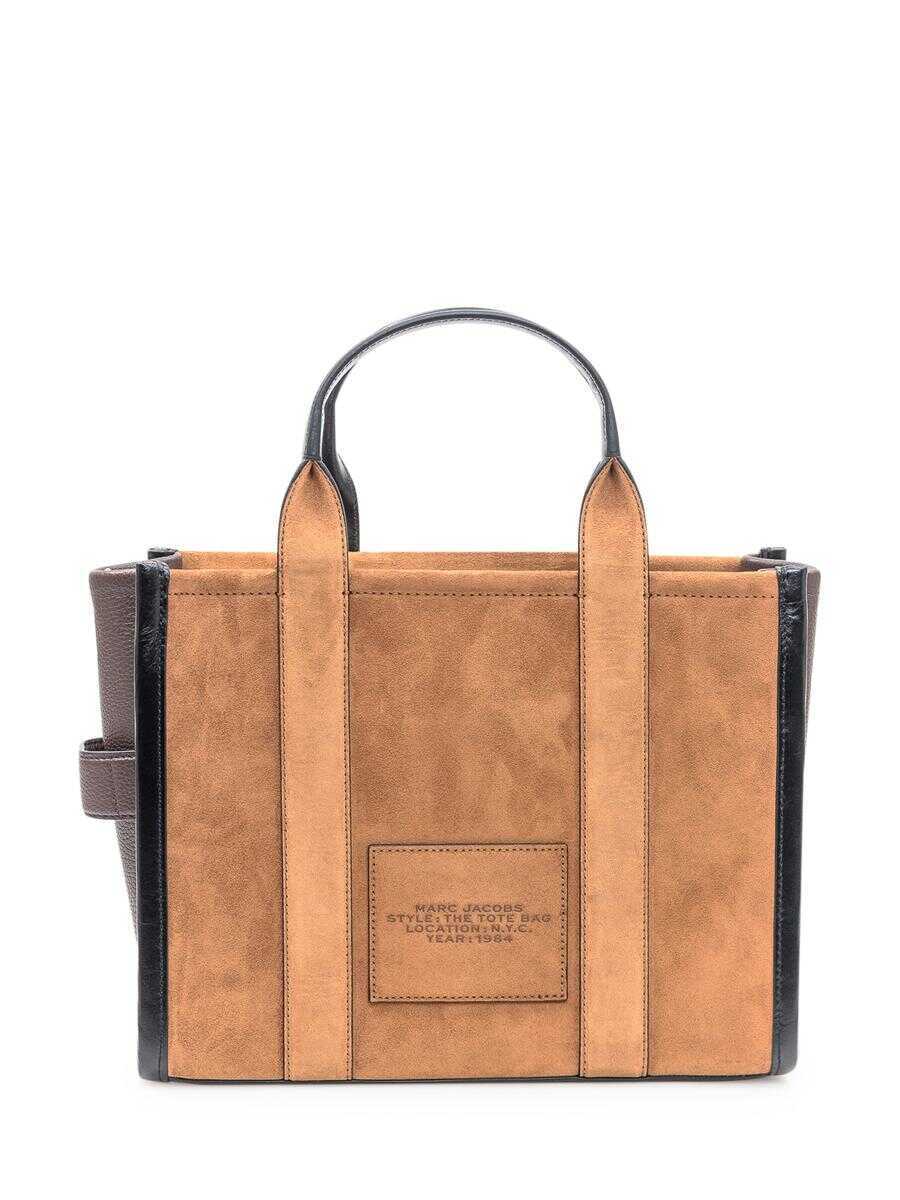 Genti de mana Marc Jacobs Marc Jacobs Marc Jacobs The Medium Tote Leather And Suede Bag BROWN Femei (BM 19354461) 4