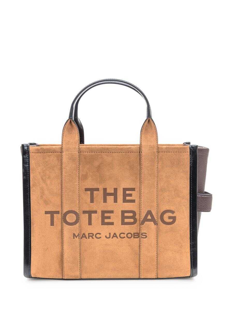 Genti de mana Marc Jacobs Marc Jacobs Marc Jacobs The Medium Tote Leather And Suede Bag BROWN Femei (BM 19354461) 1