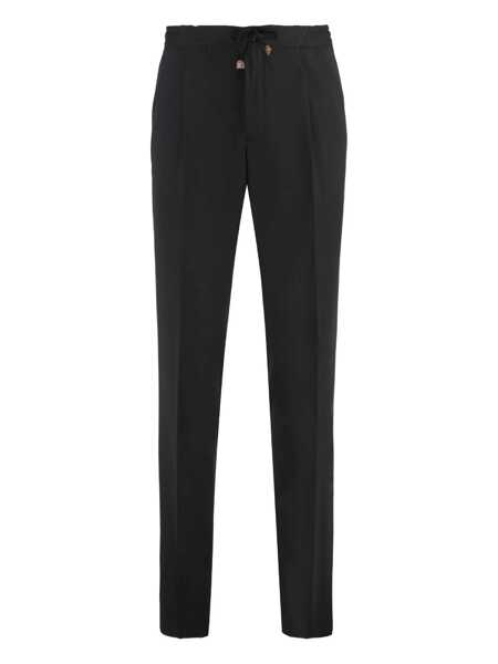 Pantaloni Slowear Slowear Tapered Fit Wool Pants Black Barbati (BM 19354473) 1