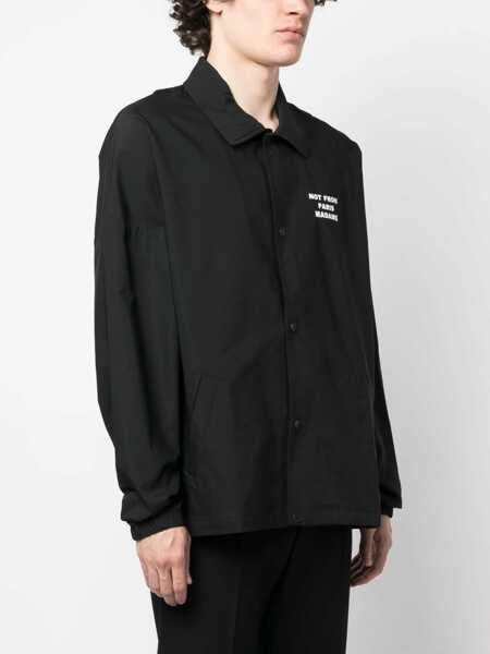 Geci DRLE DE MONSIEUR Black Jacket With Logo In Techno Fabric Man Black Barbati (BM 19354554) 4