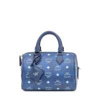 Genti de mana Mcm Mcm Ella Vi Boston Bag In Visetos Blue Femei