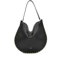 Genti de umar 'Oskan Hobo' Black Shoulder Bag With Studs Trim In Leather Woman Femei