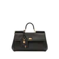 Genti de mana Dolce & Gabbana Black Handbag With Padlock Detail And Adjustable And Removable Shoulder Strap In Leather Woman