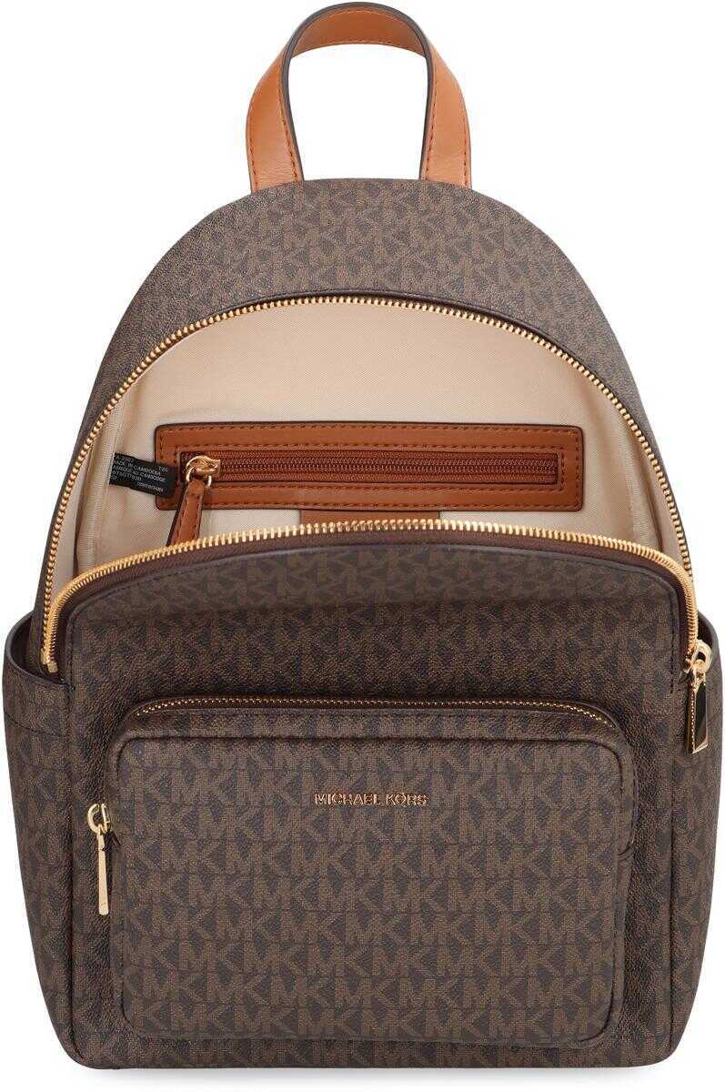 Rucsacuri Michael Kors Michael Kors Medium Tanner Backpack With Logo Print BROWN Femei (BM 19355043) 5