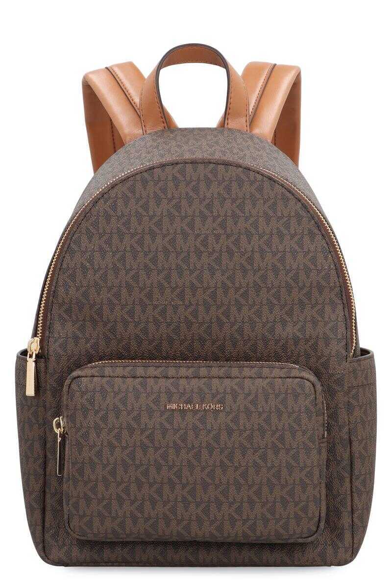 Rucsacuri Michael Kors Michael Kors Medium Tanner Backpack With Logo Print BROWN Femei (BM 19355043) 1
