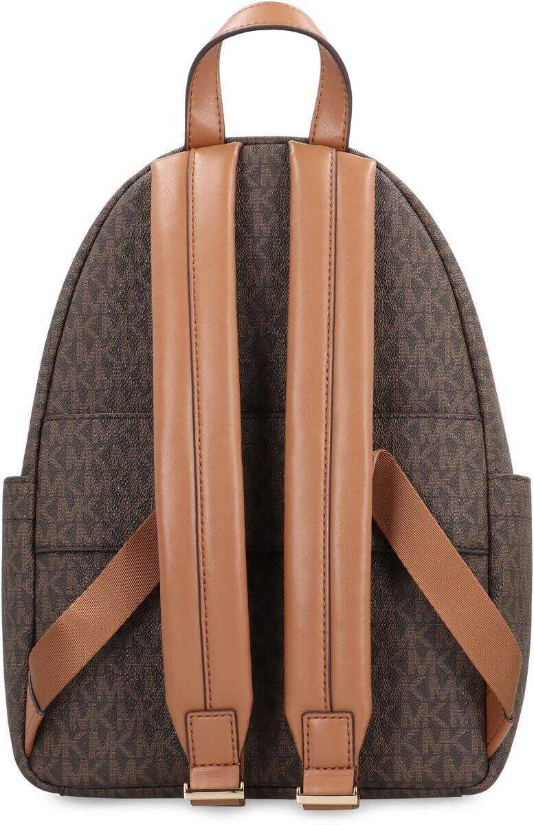 Rucsacuri Michael Kors Michael Kors Medium Tanner Backpack With Logo Print BROWN Femei (BM 19355076) 4