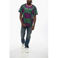 Tricouri Gucci pentru Barbati - Tricouri Gucci Two-Tone Perforated Crew Neck T-Shirt Green Barbati (BM 19355195) - B-mall.ro