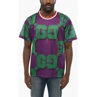 Tricouri Two-Tone Perforated Crew Neck T-Shirt Barbati