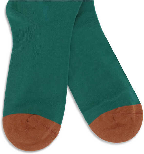 Sosete BONNE MAISON Two-Tone cotton Socks EMERAUDE Femei (BM 19355315) 3