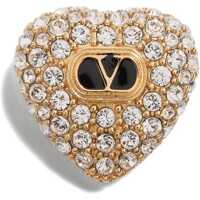 Cercei Dama - Cercei Valentino Garavani Coeur Royal Earrings ORO/NERO/CRYSTAL Femei (BM 19355333) - B-mall.ro