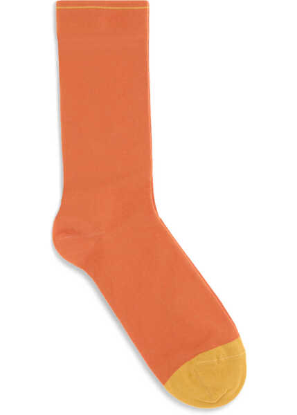 Sosete BONNE MAISON Two-Tone cotton Socks ORANGE Femei (BM 19355381) 2