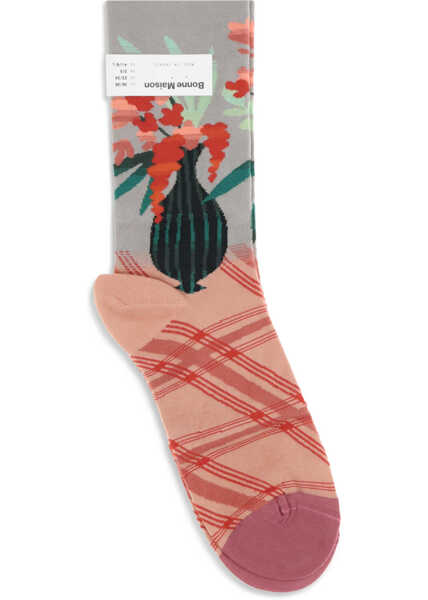 Sosete BONNE MAISON Vase with flowers pattern Socks VASE ELEPHANT Femei (BM 19355387) 2