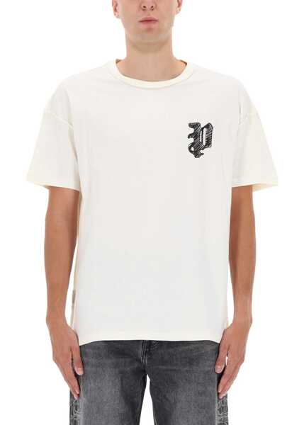 Tricouri PURPLE BRAND Scribbled P T-Shirt WHITE Barbati (BM 19355417) 1