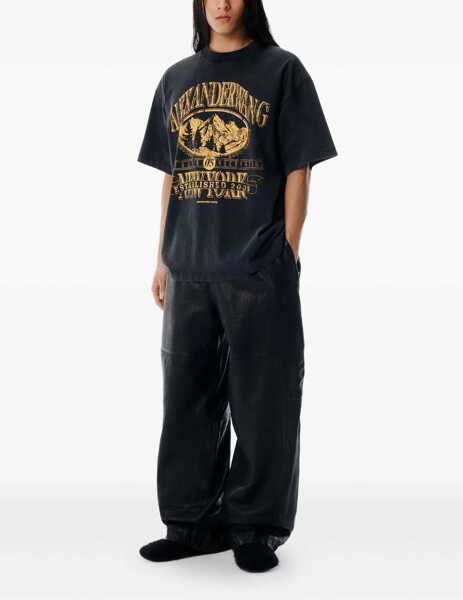 Tricouri Alexander Wang T-Shirt With Print BLACK Femei (BM 19355459) 2