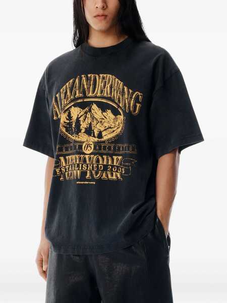 Tricouri Alexander Wang T-Shirt With Print BLACK Femei (BM 19355459) 4