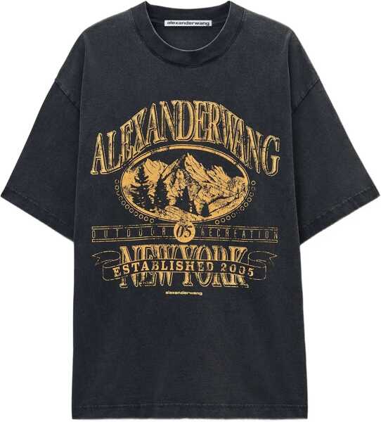 Tricouri Alexander Wang T-Shirt With Print BLACK Femei (BM 19355459) 1