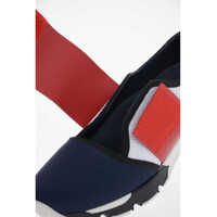 Mocasini pentru Fete - Mocasini Marni Fabric Slip On With Leather Details Blue Fete (BM 19355519) - B-mall.ro
