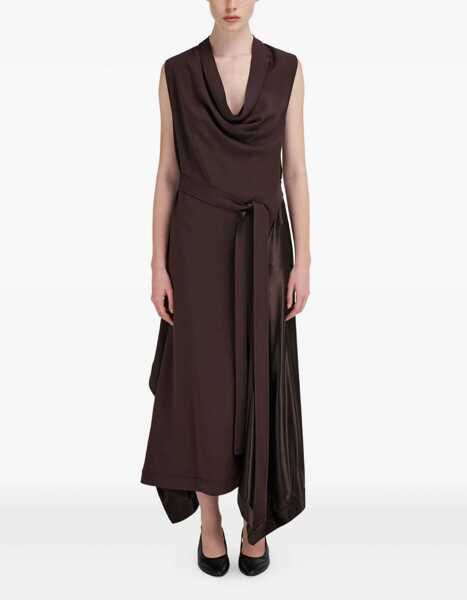 Rochii Ferragamo Asymmetric Dress crafted from stretch viscose cady EXPRESSO Femei (BM 19355531) 2