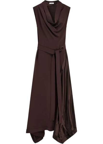 Rochii Ferragamo Asymmetric Dress crafted from stretch viscose cady EXPRESSO Femei (BM 19355531) 1