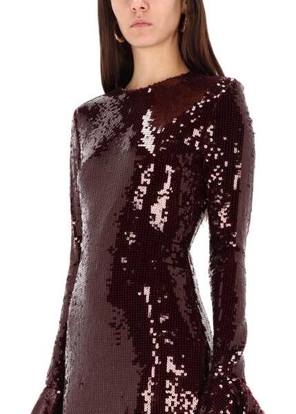 Rochii casual ROTATE Birger Christensen Sequined Mini Dress BORDEAUX Femei (BM 19355567) 4