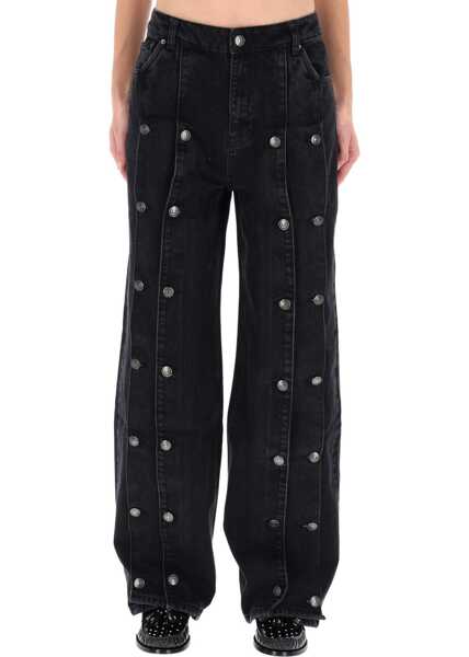 Blugi skinny ROTATE Birger Christensen Jeans With Button Detail BLACK Femei (BM 19355573) 1